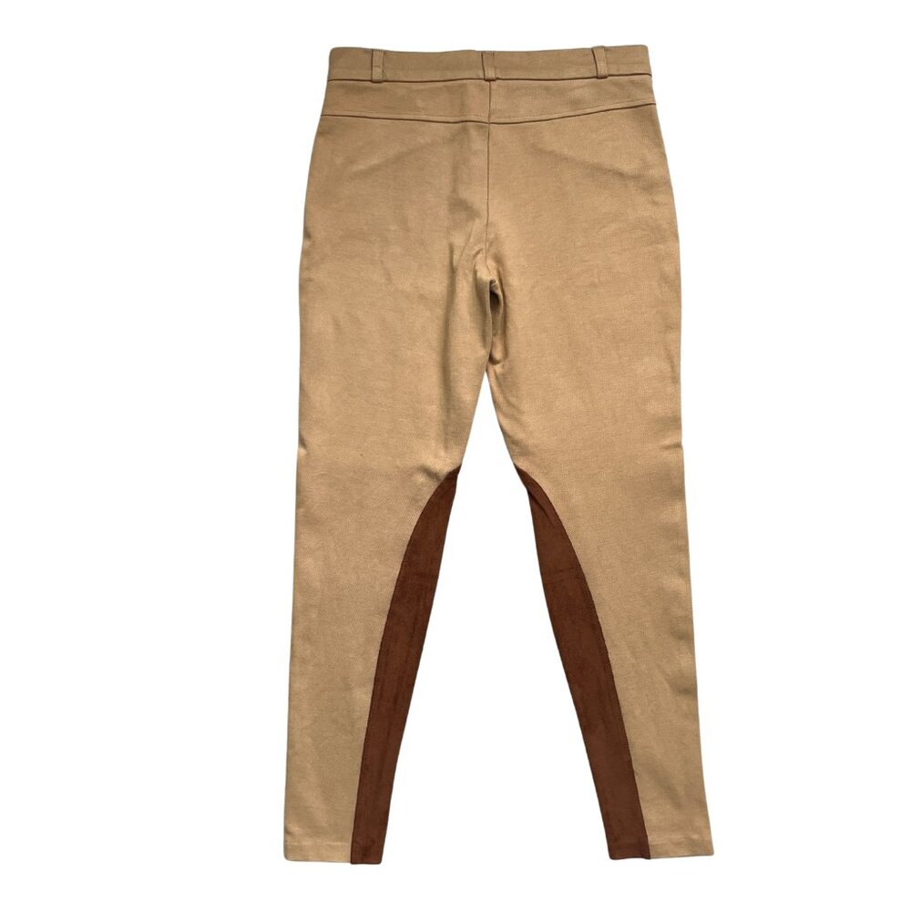 Zara Equestrian Riding Pants Brown Patch Quiet Luxury Preppy Chic Size Medium - Picture 14 of 14